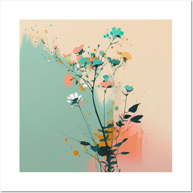 Spring Flowers Modern Art Pastel Design Wall Art by Star Scrunch